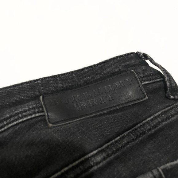 Burberry Brit Ladies Black Skinny Jeans Size 25 Zipper Accents - Picture 9 of 12